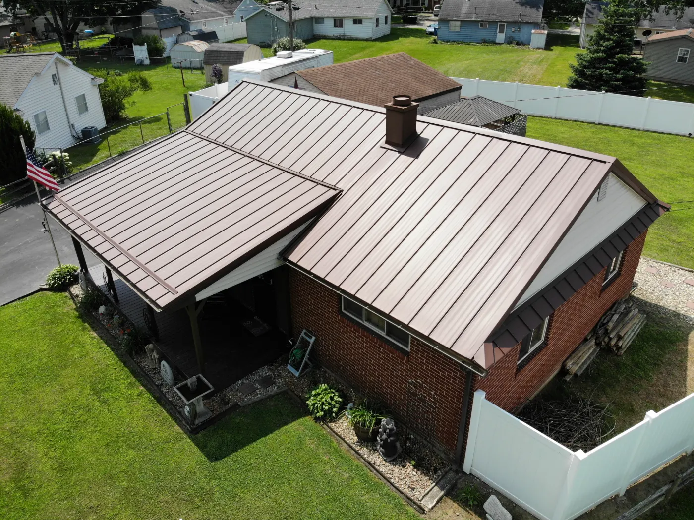 Commercial roof inspection documented in New Castle